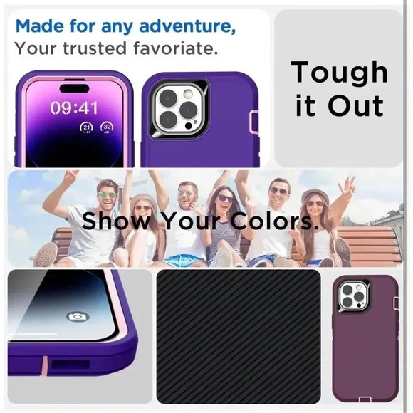 Hybrid Case For Apple iPhone 14 Pro Max 2 In 1 Shockproof Heavy Duty Guard Cover - Picture 8 of 11